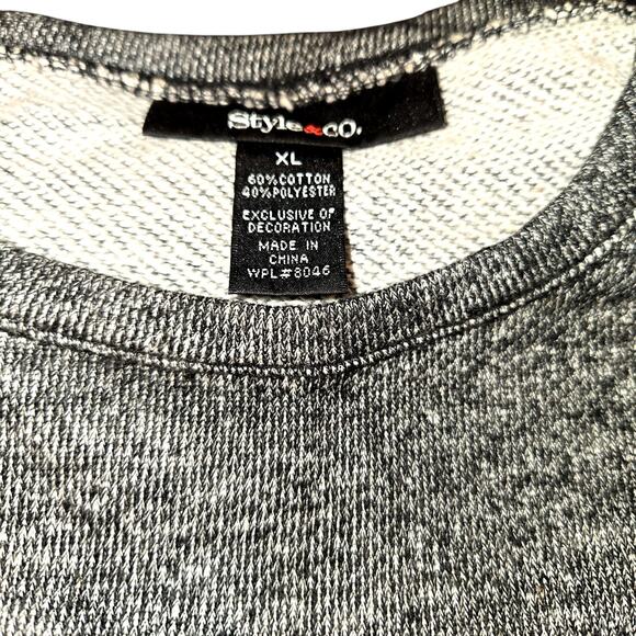 Style & Company Gray XL Women's Sweater Misses Size Extra Large16 18 - Picture 3 of 5